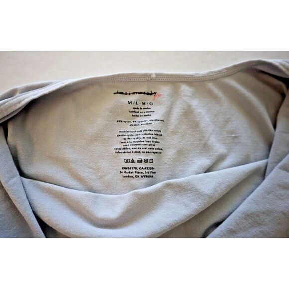 Intimately Free People Women's Sz M/L Lunar Rock Gray Low-Back Seamless L/S Tee - Picture 3 of 6